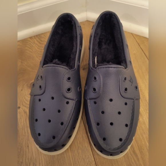 Sperry Size 8 M AUTHENTIC ORIGINAL FLOAT COZY Navy Women's Lined Boat Shoes - Picture 17 of 17